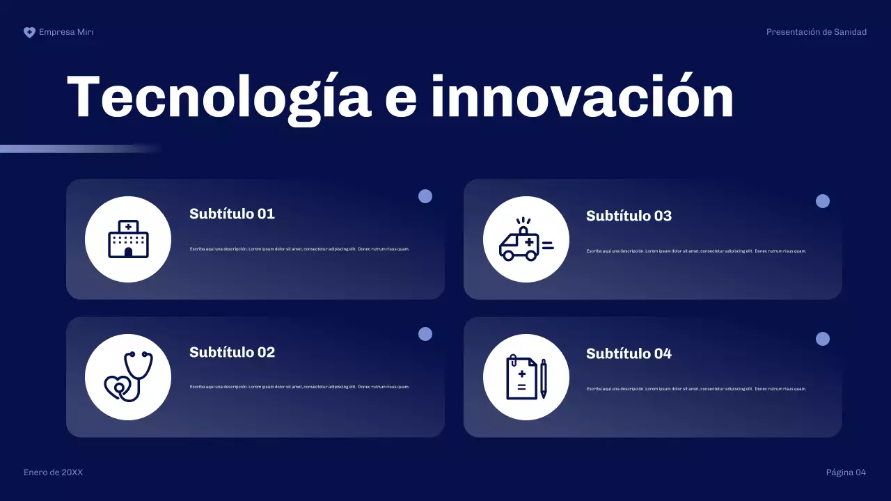 navy modern healthcare presentation