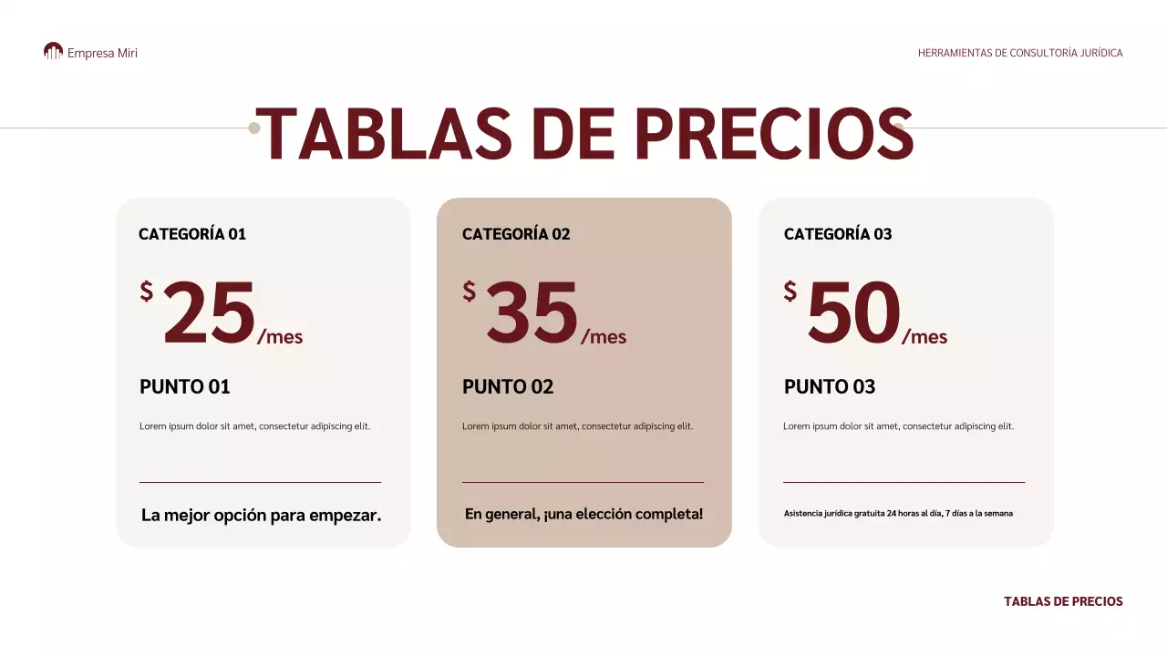 granate clásico presentación jurídica