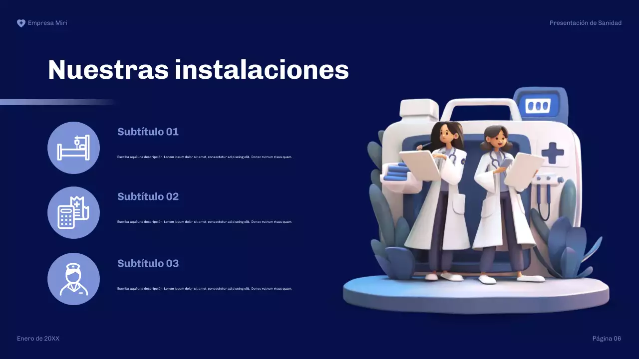 navy modern healthcare presentation