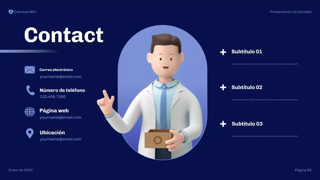 navy modern healthcare presentation