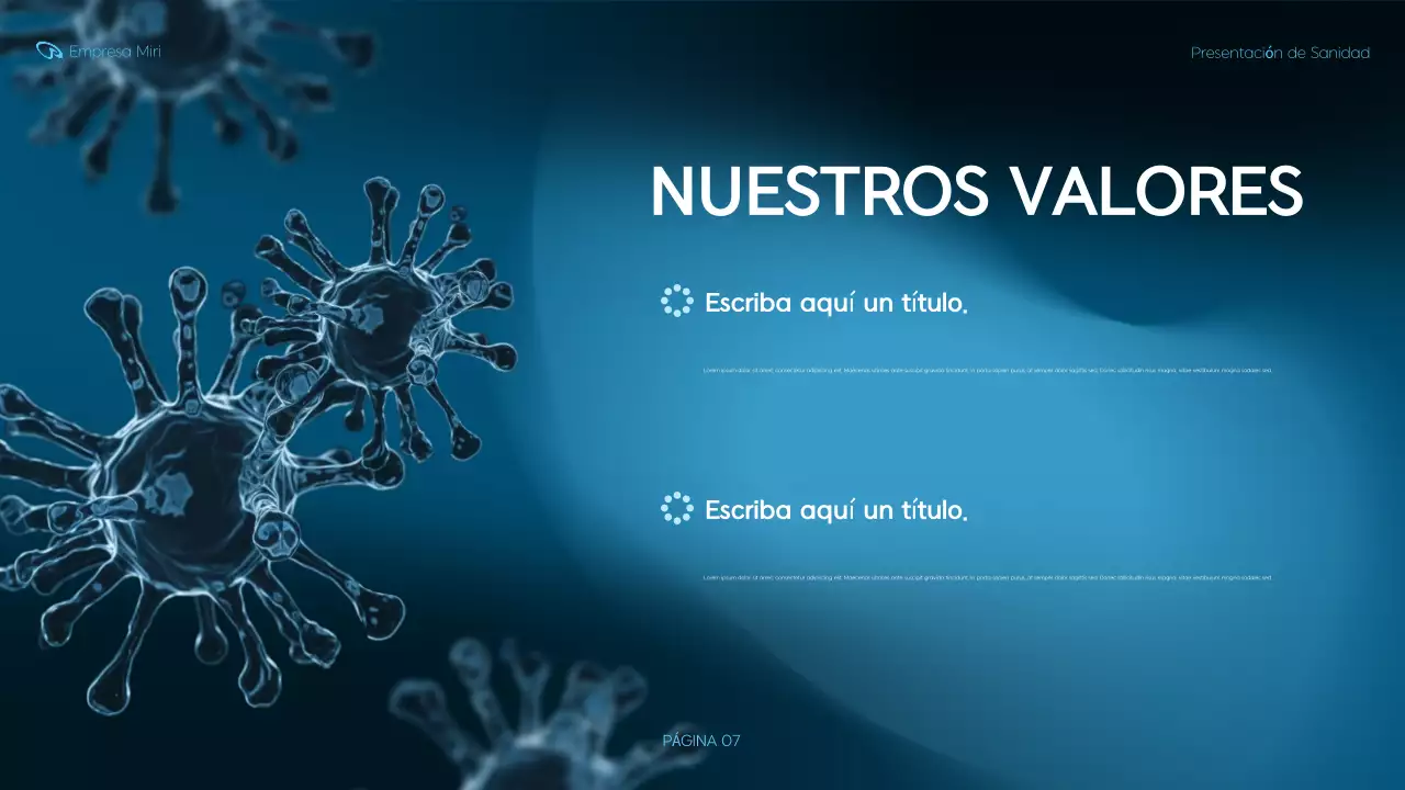 presentación de blue modern healthcare