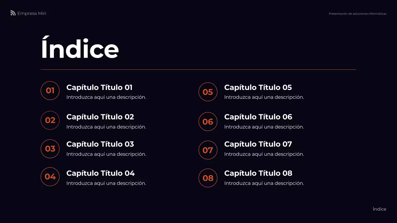 presentación de orange modern IT