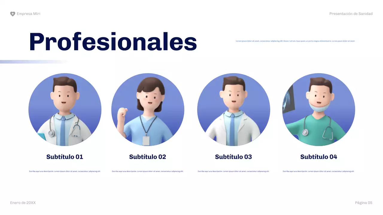 navy modern healthcare presentation