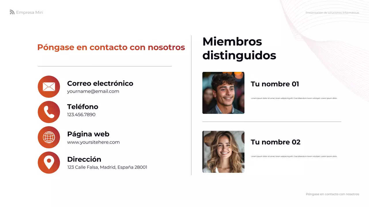 presentación de orange modern IT