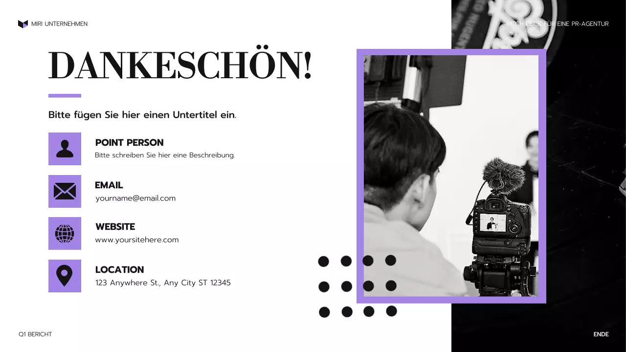 lila moderne Agenturpräsentation