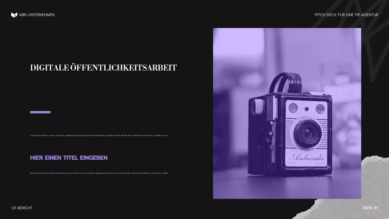 lila moderne Agenturpräsentation