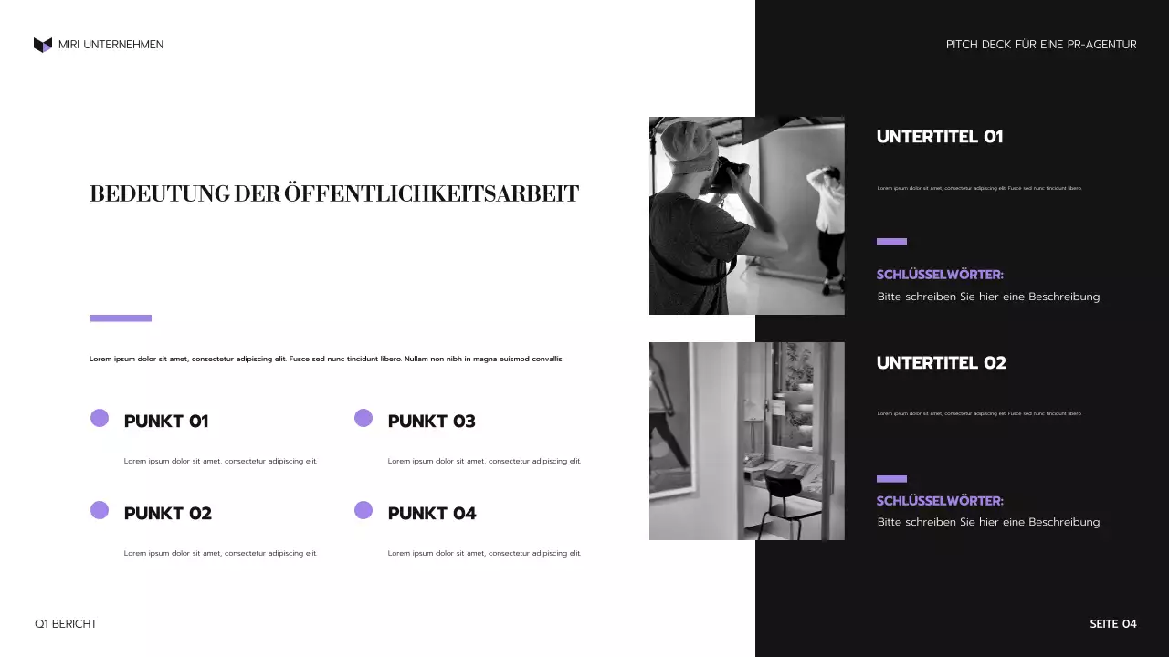 lila moderne Agenturpräsentation