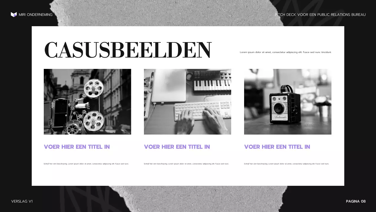 presentatie paars modern agentschap