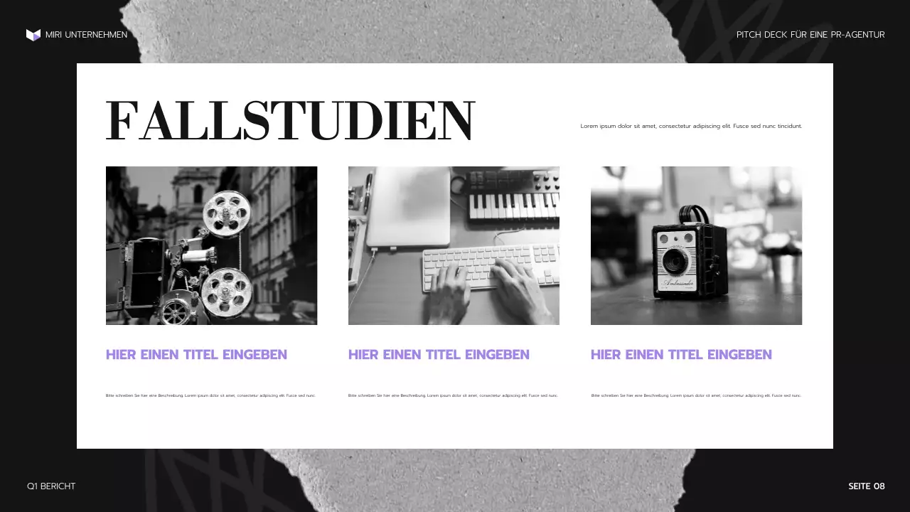 lila moderne Agenturpräsentation