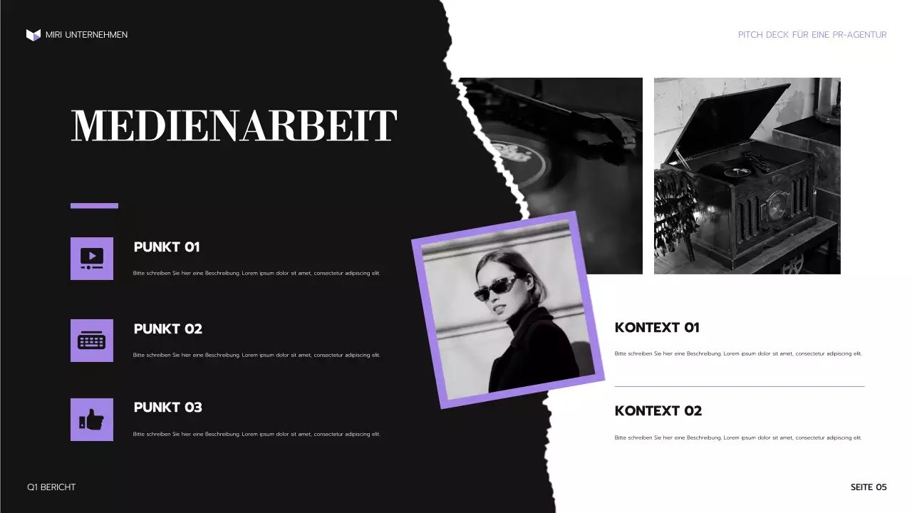 lila moderne Agenturpräsentation