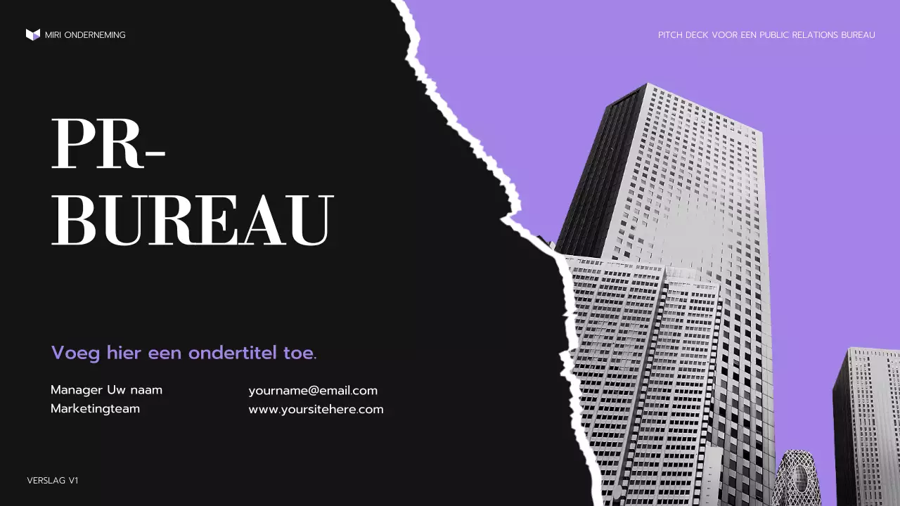 presentatie paars modern agentschap