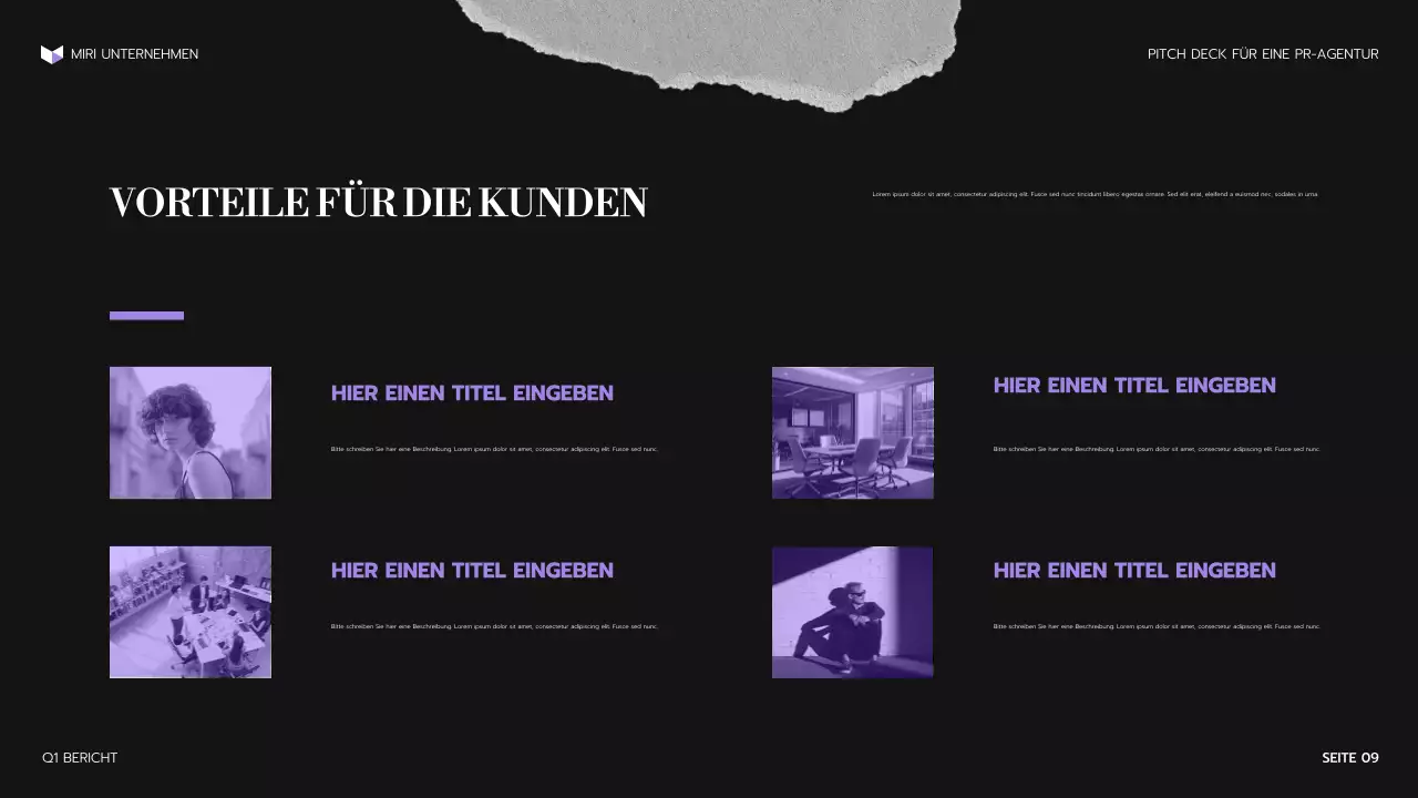 lila moderne Agenturpräsentation