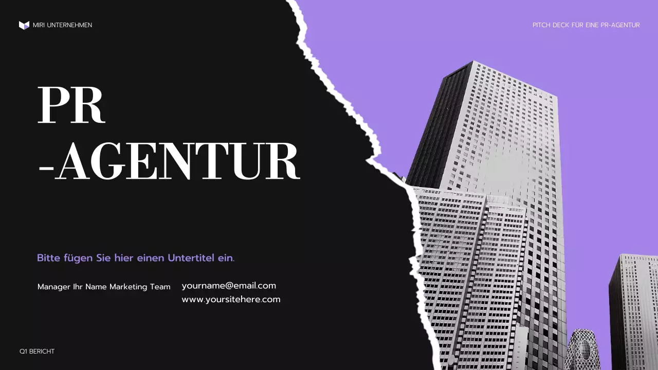 lila moderne Agenturpräsentation