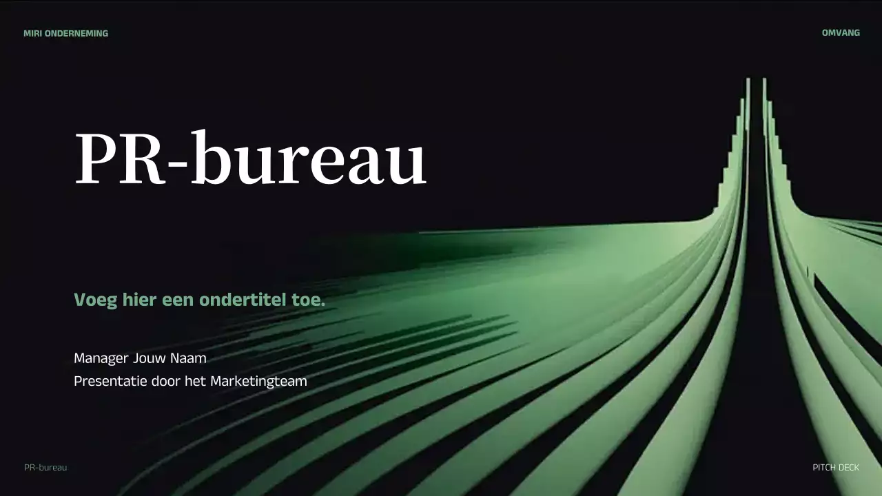 groene abstracte zakelijke pitch