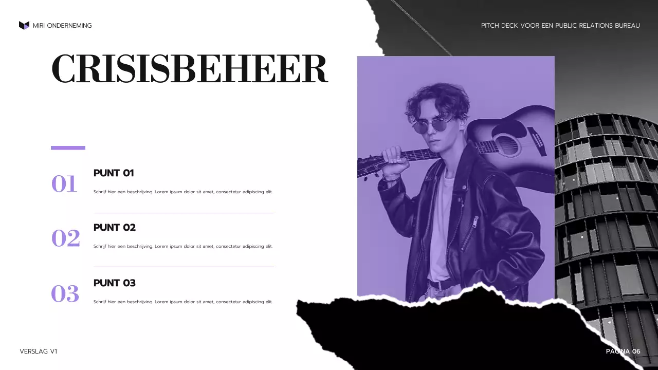 presentatie paars modern agentschap