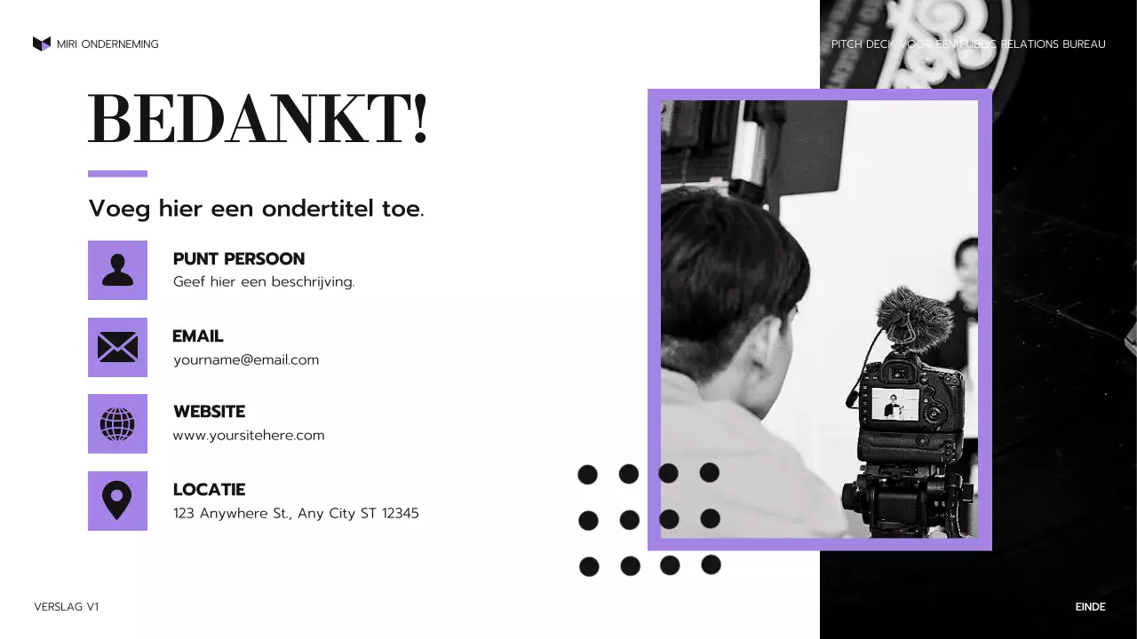 presentatie paars modern agentschap