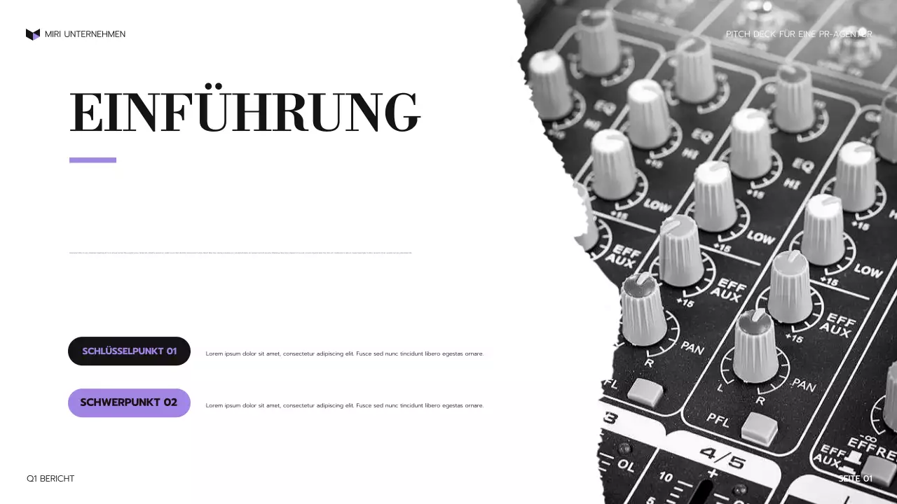 lila moderne Agenturpräsentation