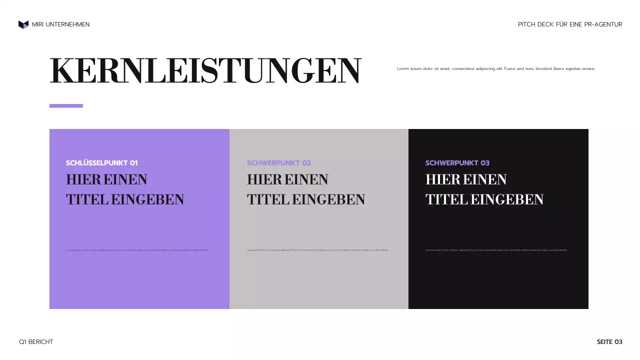 lila moderne Agenturpräsentation