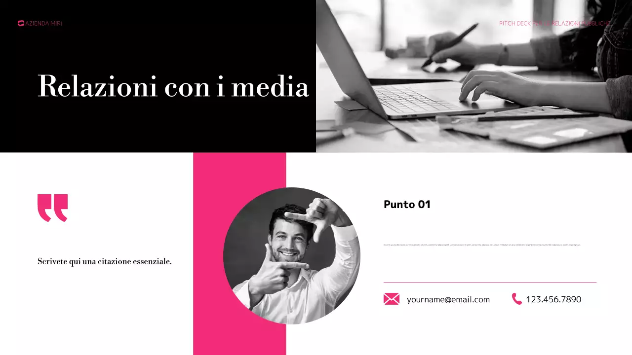 rapporto dei media in grassetto rosa