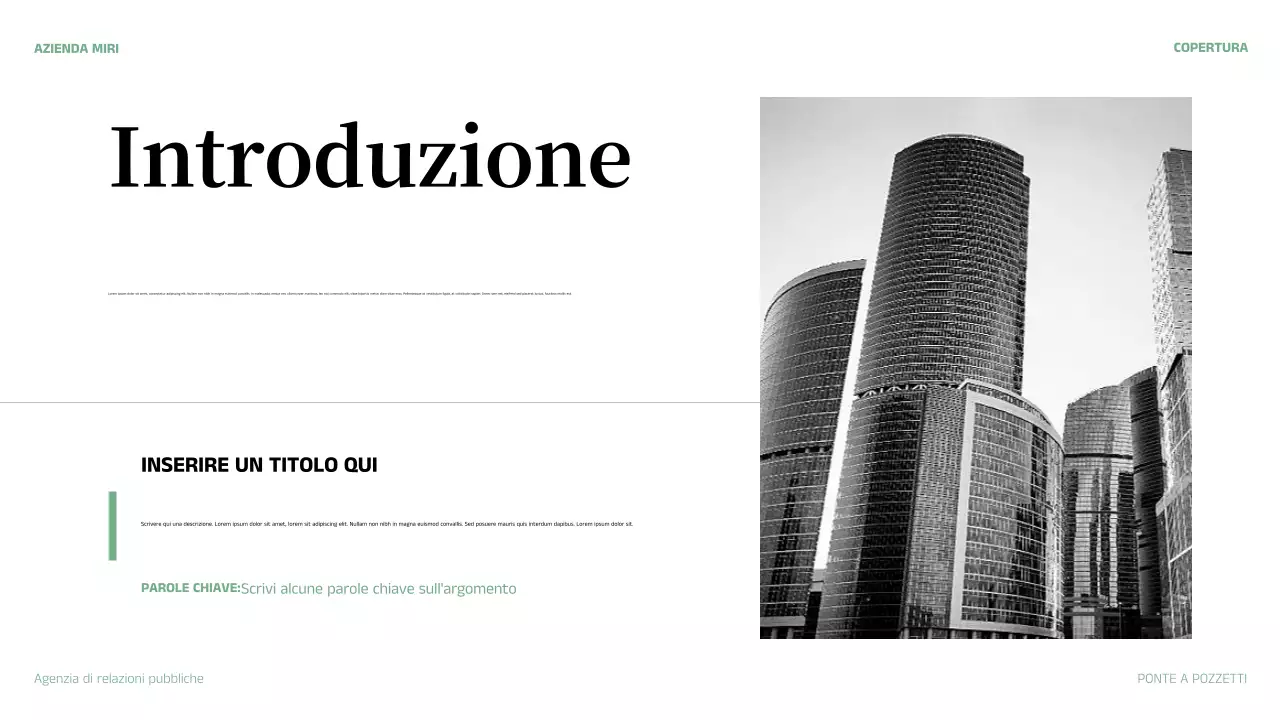 pitch aziendale verde astratto