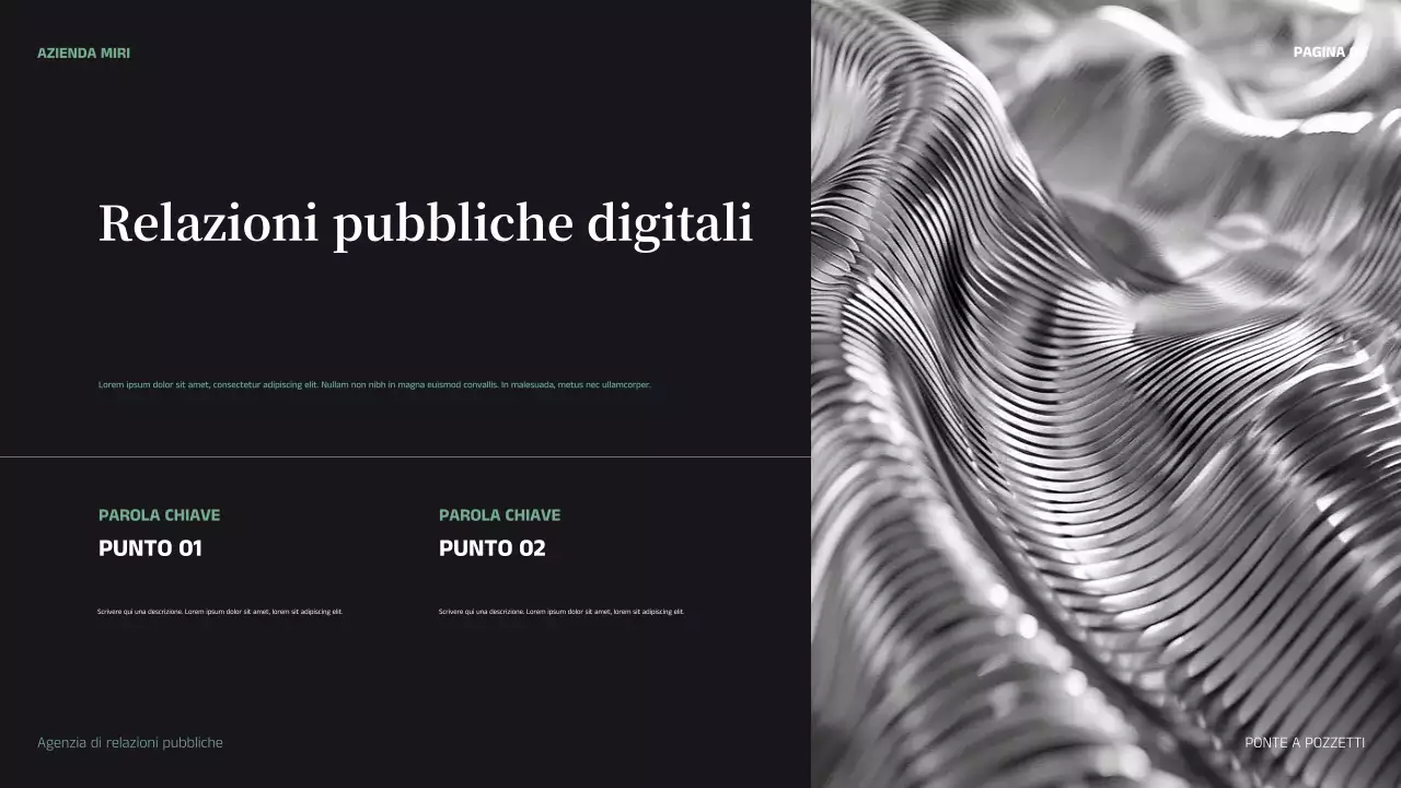 pitch aziendale verde astratto