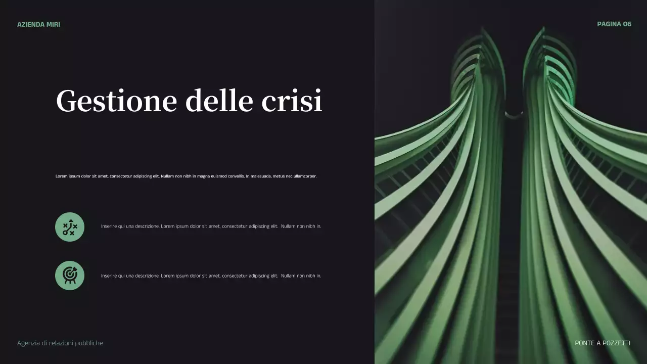 pitch aziendale verde astratto