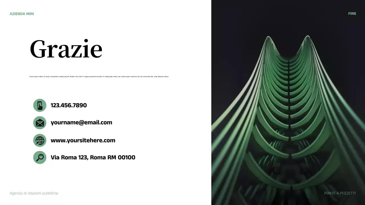 pitch aziendale verde astratto