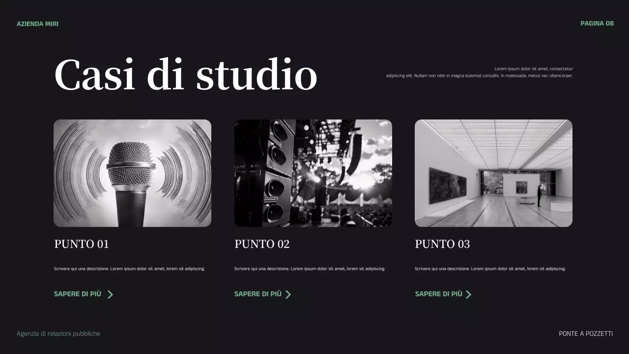 pitch aziendale verde astratto