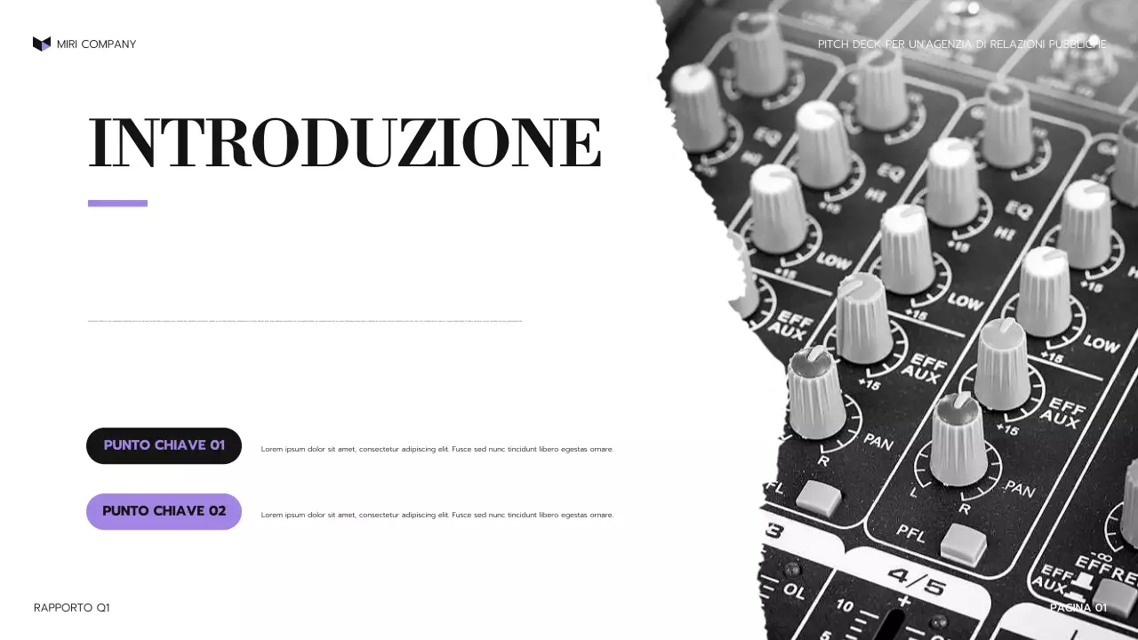 presentazione di un'agenzia moderna di colore viola