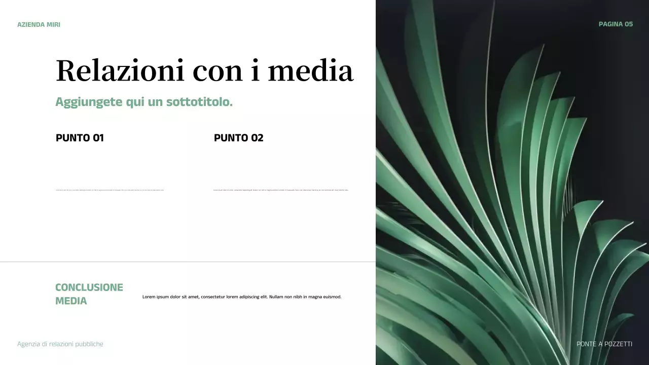 pitch aziendale verde astratto