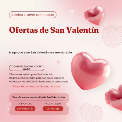 Gradient Pink White Valentine Promotional Instagram Post