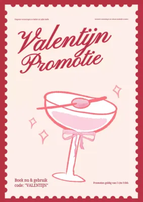 Vintage Valentijnsdag promotieposter