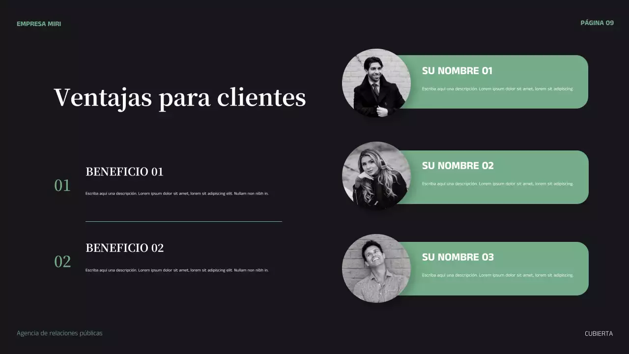 green abstract business pitch