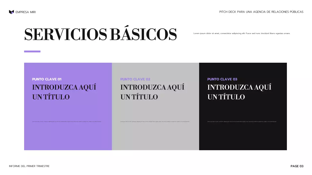 presentación de la agencia moderna púrpura