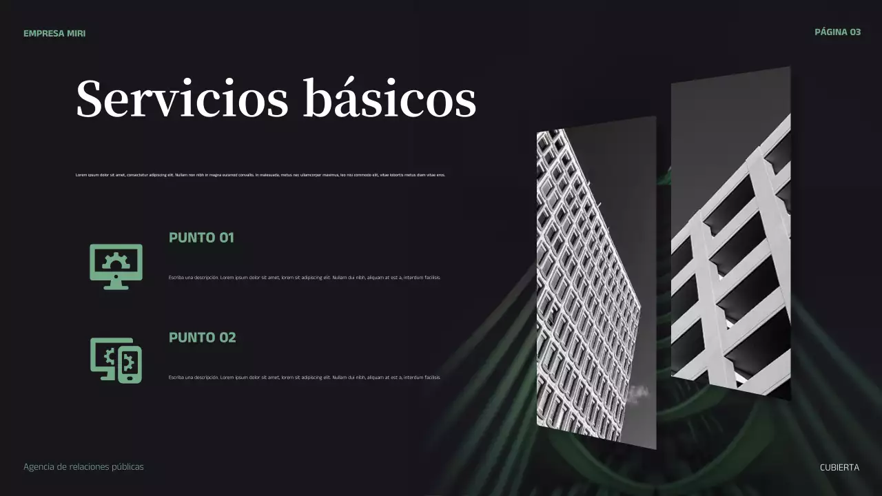 green abstract business pitch