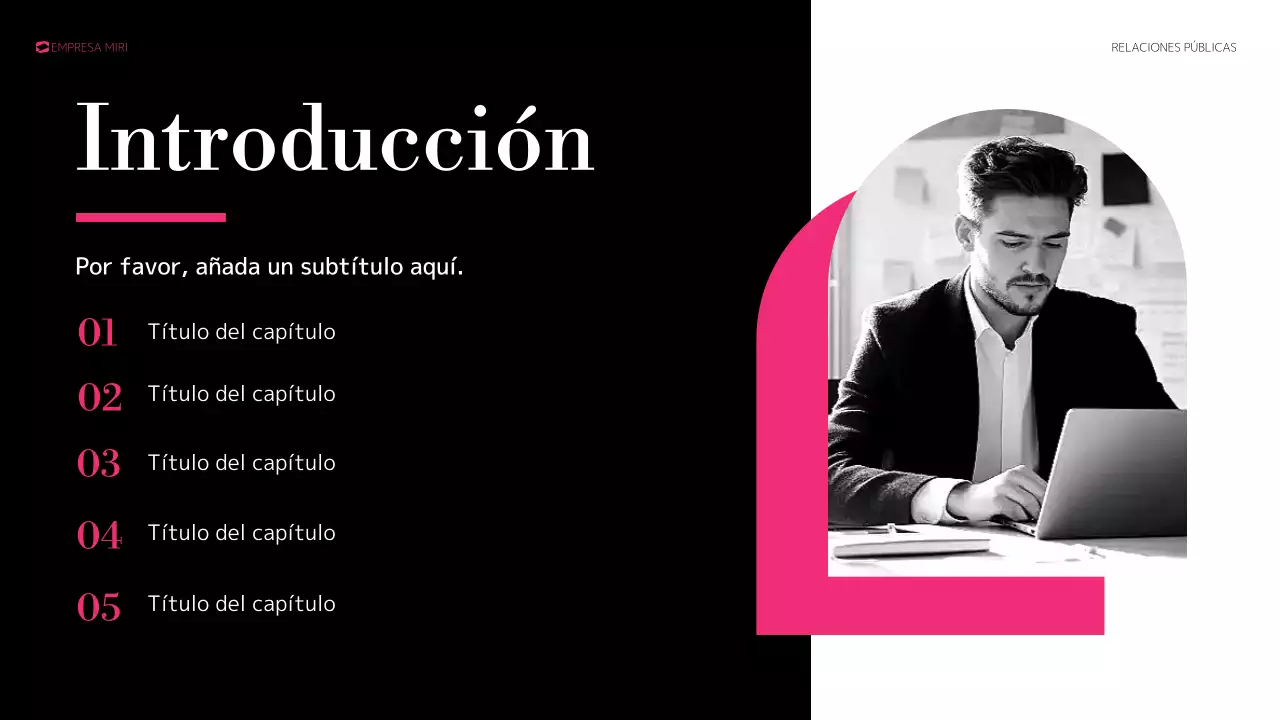 informe de prensa en negrita rosa