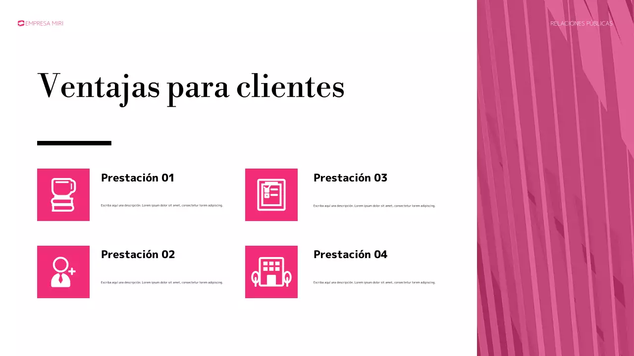 informe de prensa en negrita rosa