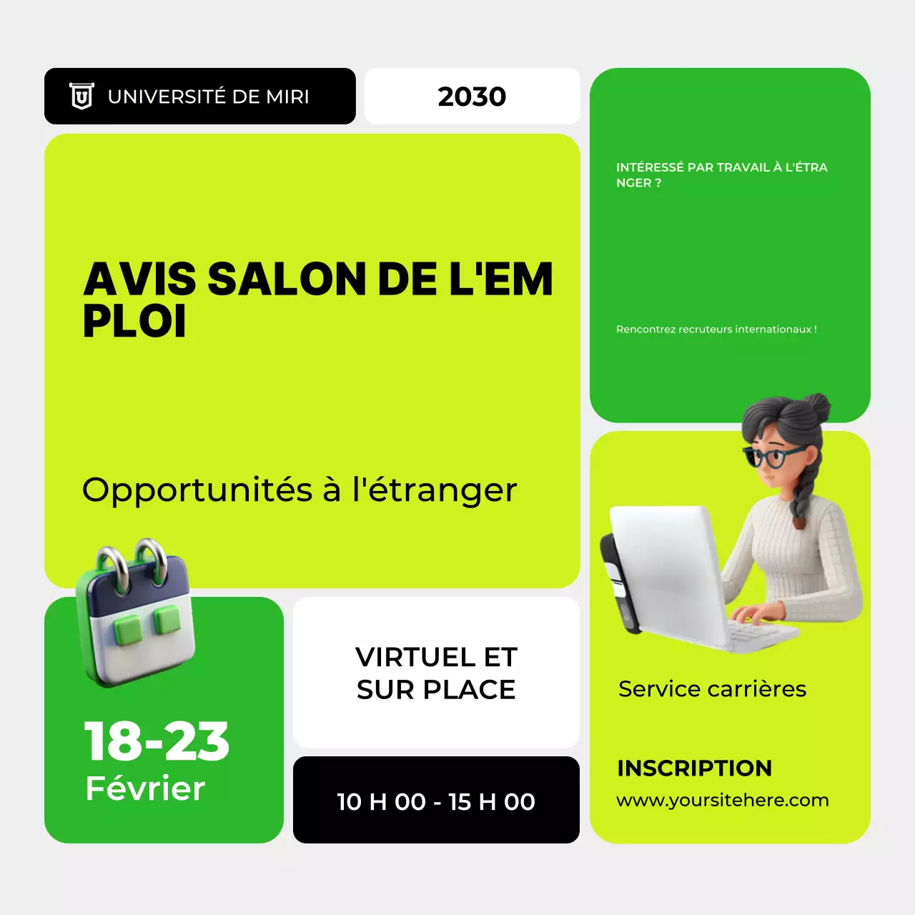 annonce de carrière verte et moderne