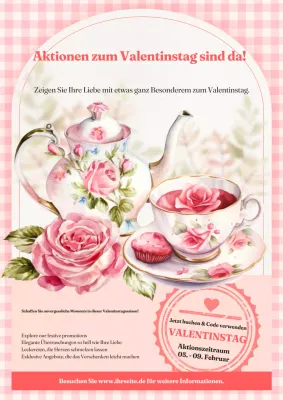 rosa vintage valentine werbung