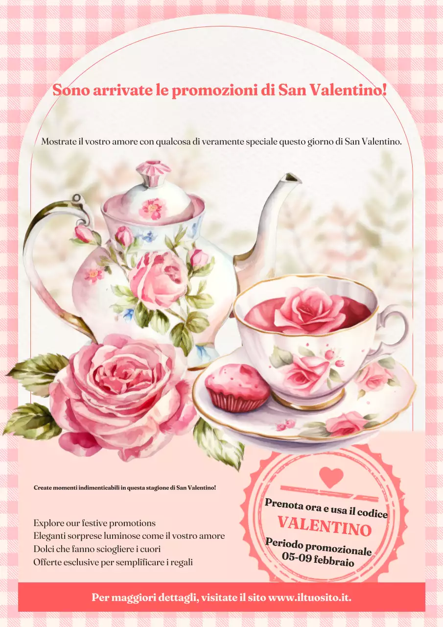 promozione San Valentino rosa vintage
