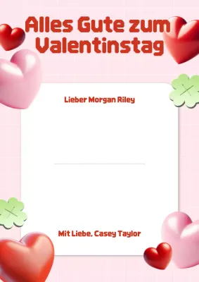 rote romantische Liebesgrußkarte