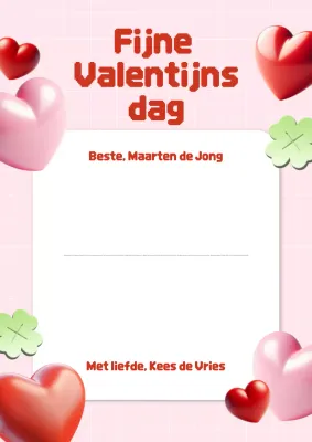 rode romantische liefde wenskaart