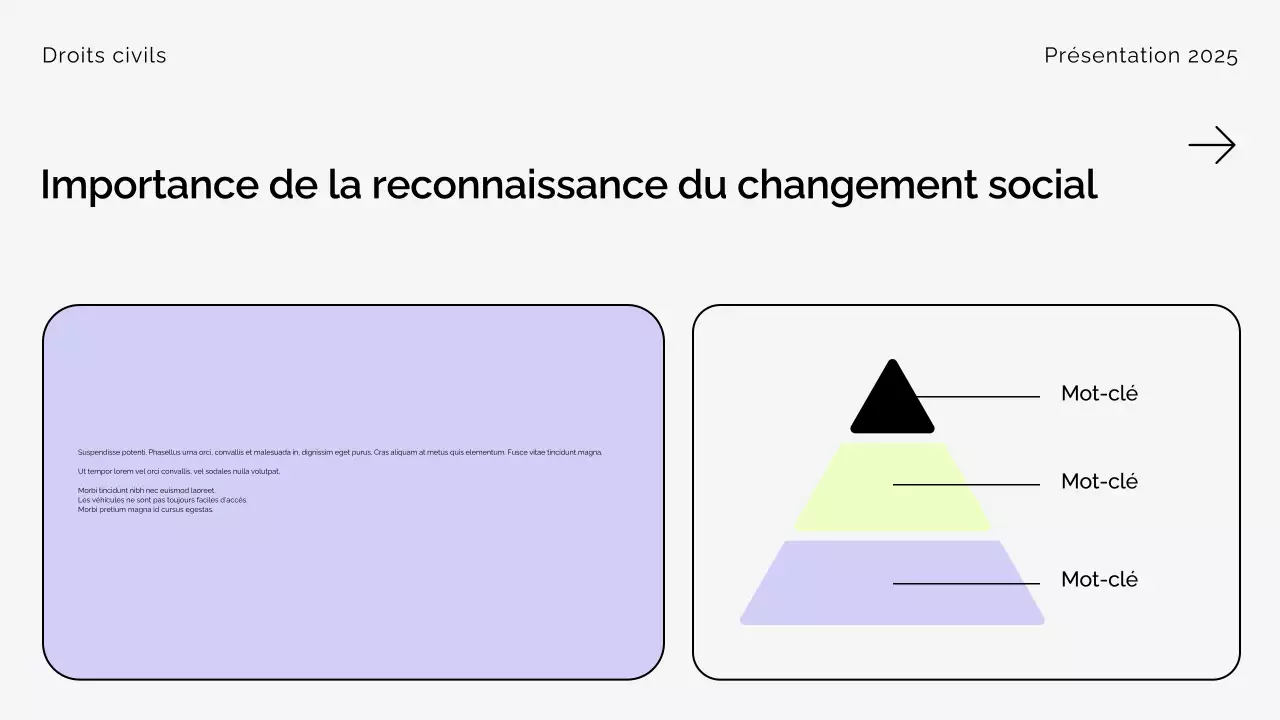 Beige Présentation du mouvement moderne des droits civiques