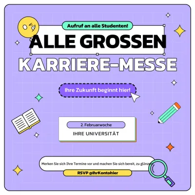 lila moderne Karriere Einladung