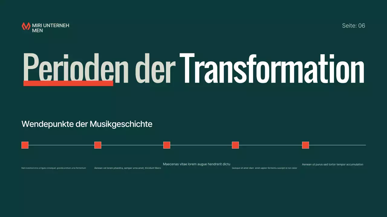 Teal Vortrag Moderne Musik Präsentation