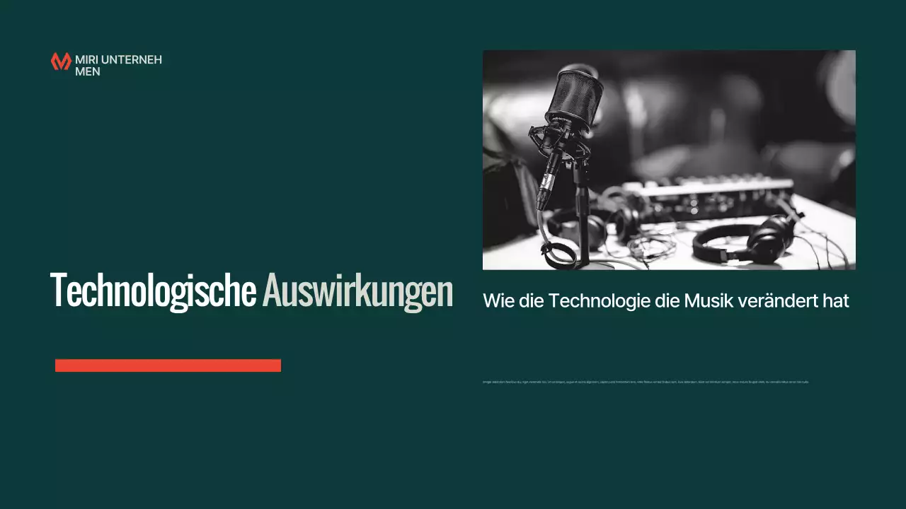 Teal Vortrag Moderne Musik Präsentation