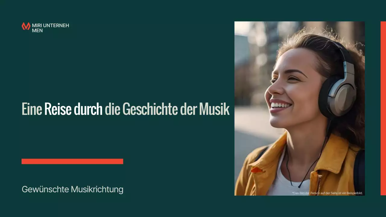 Teal Vortrag Moderne Musik Präsentation