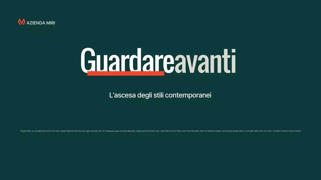 Presentazione della conferenza di musica moderna Teal