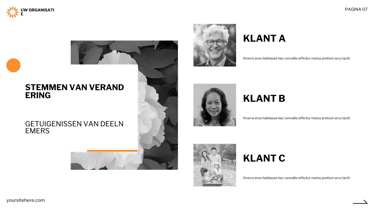 zwart modern non-profit presentatie