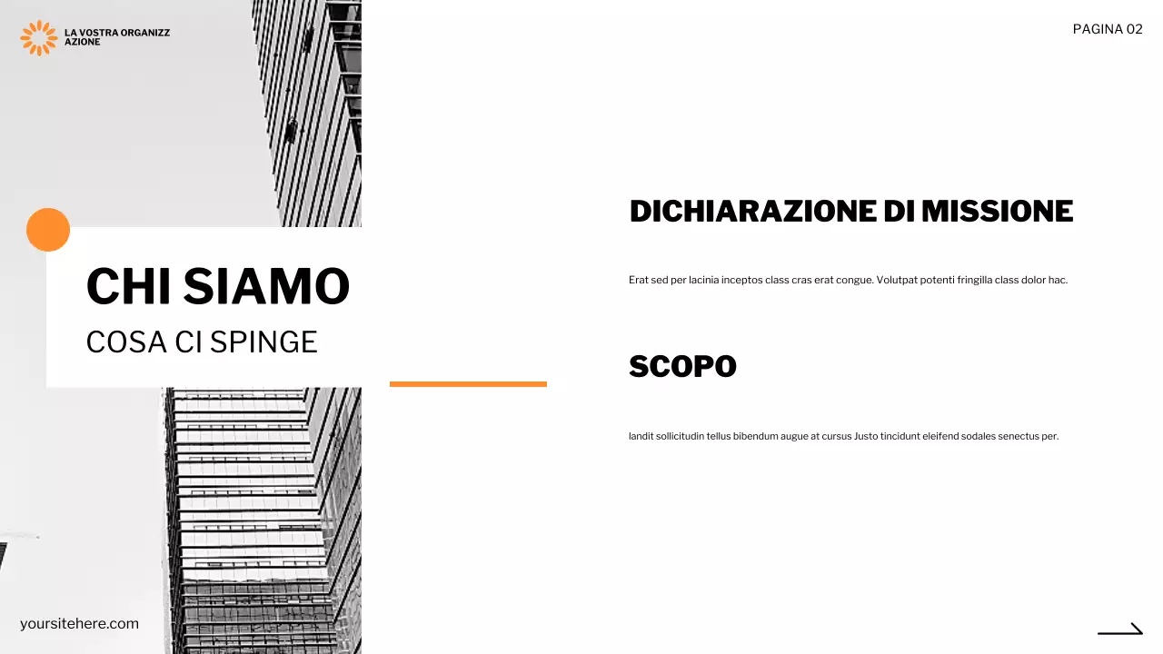 nero moderno senza scopo di lucro presentazione